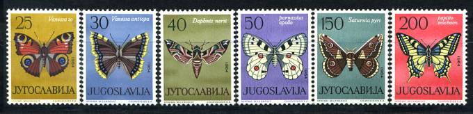 (Jugosl_1069-74(2) Бабочки. Каталог №1069-1074 
