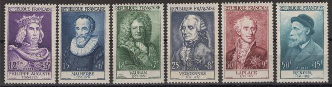 Франция - кат. №1053-1058