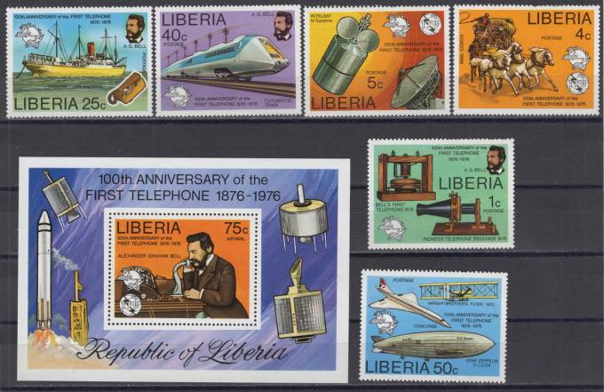 Либерия - кат. №997A-1002A,BL81A