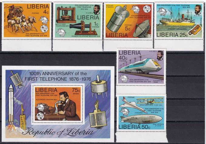 Либерия - кат. Mich. №997A-1002A,BL81A