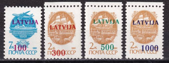 Латвия - кат. №313-316