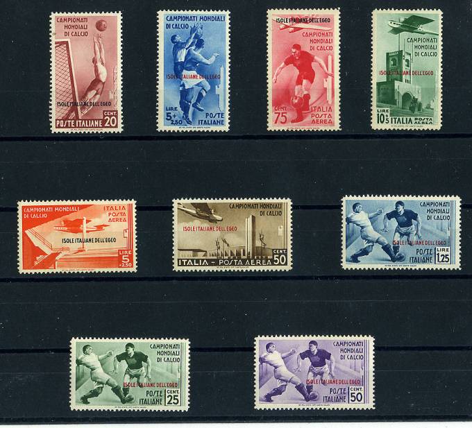 FtbEgeoIns_137-145(Итальянские Эгейские острова.1934г.Мих.№137-145,**, идеальное качество