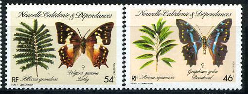 (NouvCaledonie_800-01(1) Бабочки. Каталог №800-801