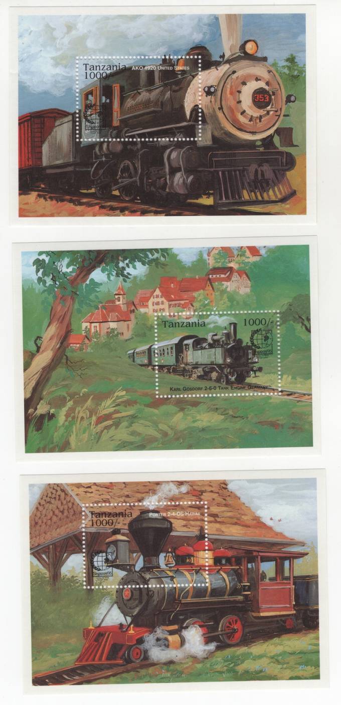 Танзания - кат. №BL282,BL284,BL285