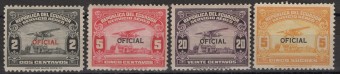Эквадор - кат. №D130,D131,D133,D136