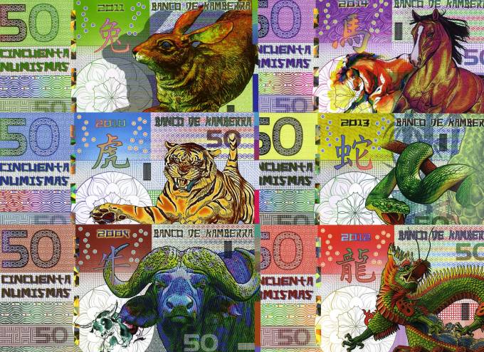 (Kamberra_2014_50N_Set6) Камберра, POLYMER SET Kamberra 6 x 50 N. 2009-2014 UNC