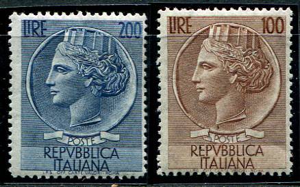 (Stamp_Italia_920-21(1) Италия. Каталог №920-921 **