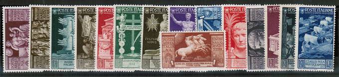 (Stamp_Italia_576-90(1) Италия. Кат. №№576-590** Лошади, Корабли