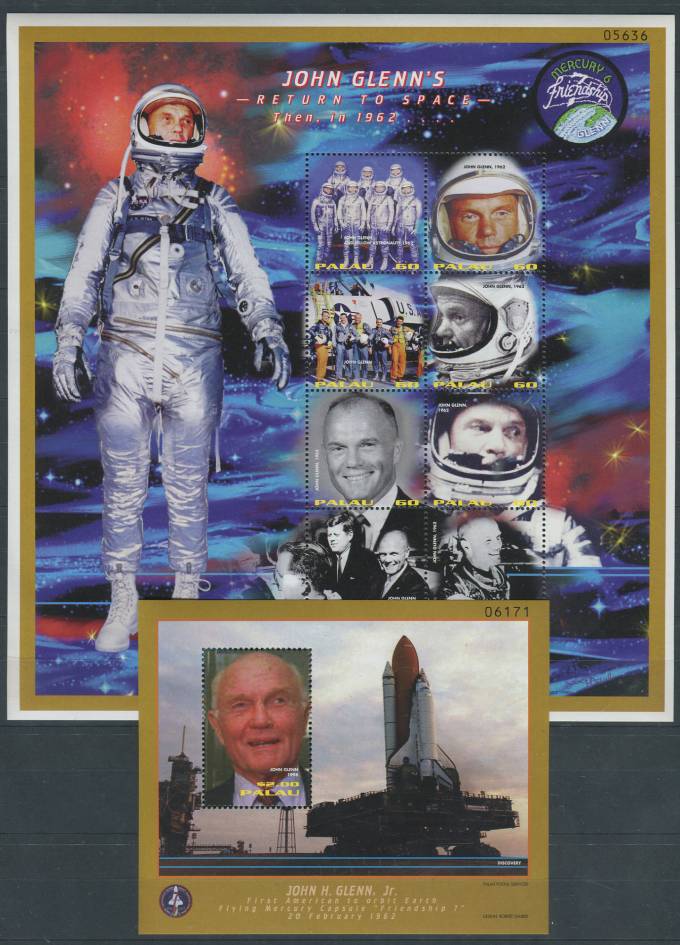 (SpaceStamp-243(1) Palau. Космос, 2 МЛ №1365-1380 + 2 Бл. 70,71