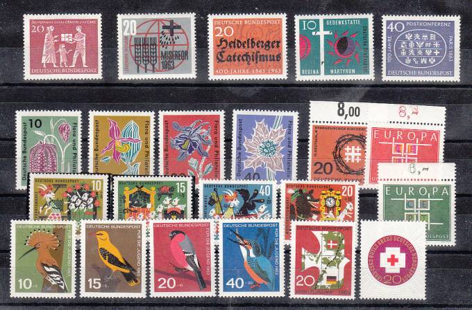 (Birds_Deutsch_007(1)  Марки птицы Deutsche Bundespost **