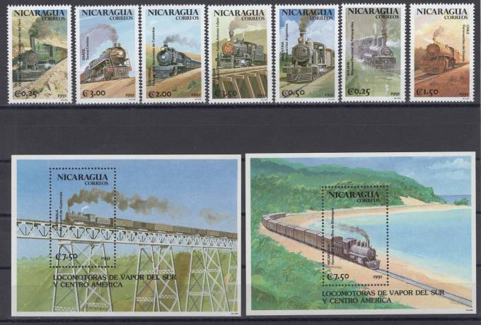 Никарагуа - кат. №3064-3070,BL198,BL199