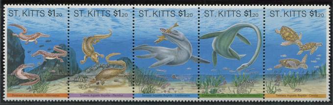 (Dinozavr_nabor_032(1) Набор марок Динозавры. St. Kitts