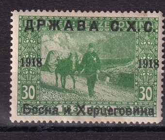 Босния - Королевство Сербов, Хорватов и Словенов - кат. №6