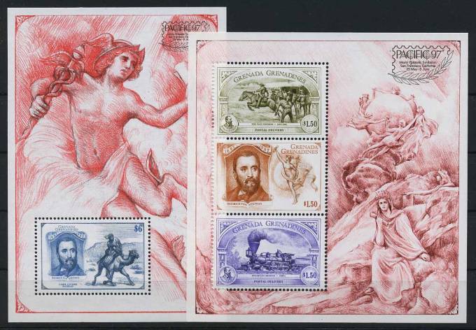 (DostPocht_Grenada_2454-6(1) Гренада и Гренадины Блок №383, №№2454-2456