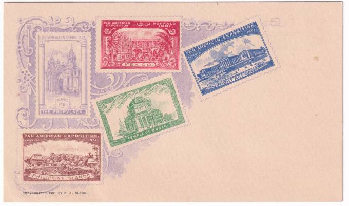 США - Открытка - Выставка Пан-Америка 1901