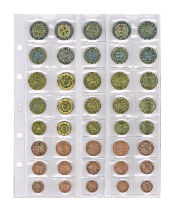 (MС40)Листы Multi Collect для 40 монет от 17 до 27 мм  