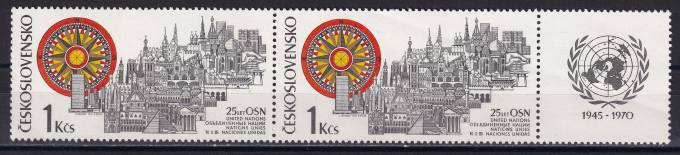 Чехословакия - кат. №1945+1945Zf
