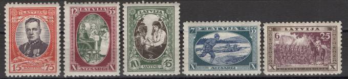 Латвия - кат. №198A-202A