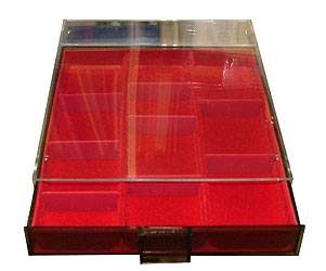 Бокс для коллекций Rauchglas(тёмно-красный) (2463)