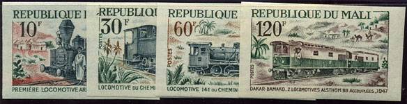 Мали(Mali_train_365-68) Марки паровозы №365-68