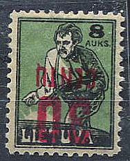 (StampLietuvos_173(1)per №173,*, пер. надпечатка