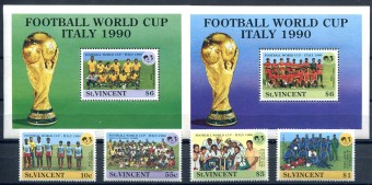 (Footbal_176) Марки футбол Кат. №1337-1340 Бл. 82-83