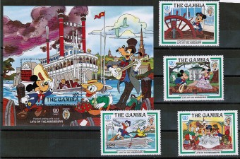 (WD_Gambia_Set(1) Гамбия. Уолд Дисней. Серия с блоком
