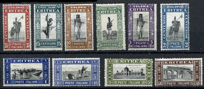 ItlEritrea_153-162_kvart(Итальянская Эритреа №№153-162**, идеальное качество)
