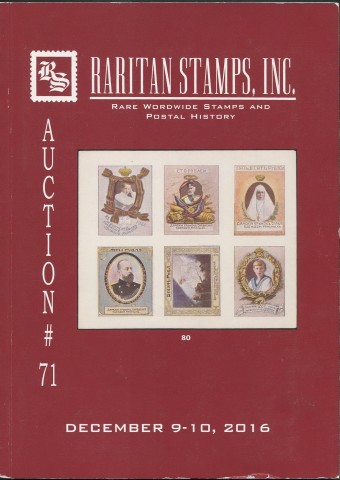 Raritan stamps - каталог аукциона - №71 - 9-10 декабря 2016