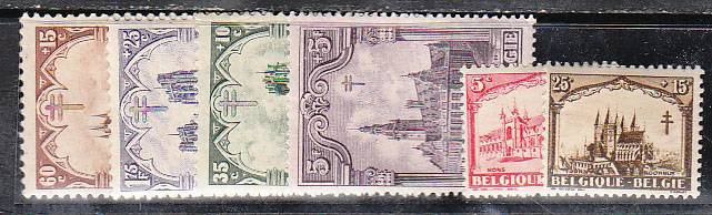 (Belgie_stamp_0244-249(1) Бельгия  №244-249**