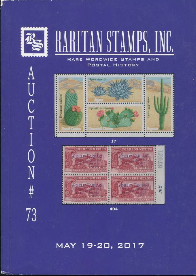 Raritan stamps - каталог аукциона - №73 - 19-20 мая 2017