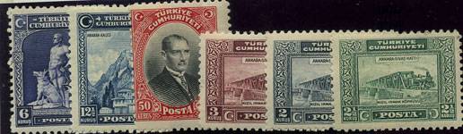 Турция(Turk_train_744-49) Марки паровозы №744-49