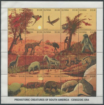 (Dinozavr_nabor_042(1) Набор марок Динозавры. Guyana