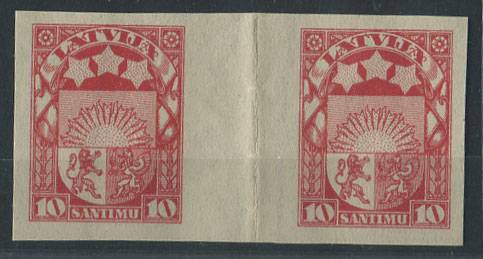 (StampLatvija_093(4) Кат. №93 б/з гатер пара