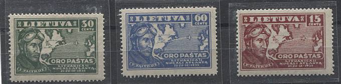 (StampLietuvos_405-407(1a) №405-407,**