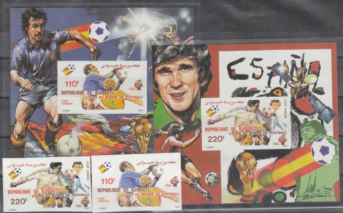(Footbal_074) Марки футбол №325-326В Бл. №54В, 55В (без зубцов)