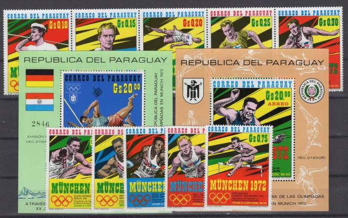 Парагвай - кат. №2139-2148,BL158,BL159