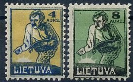 (StampLietuvos_124-25(1) Кат. №124-25*