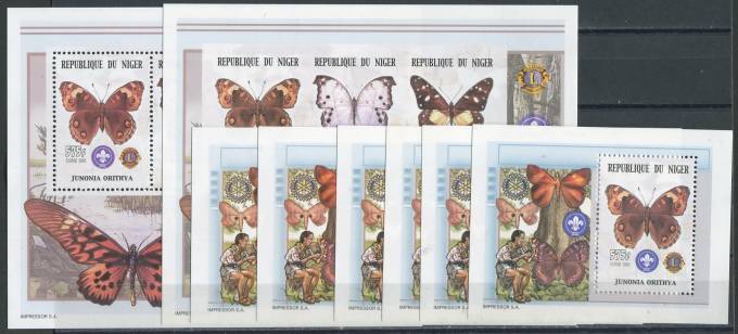 Нигер - кат. Mich. №1976A-1978A Kb, 1976B-1978B Kb,BL136A-138B