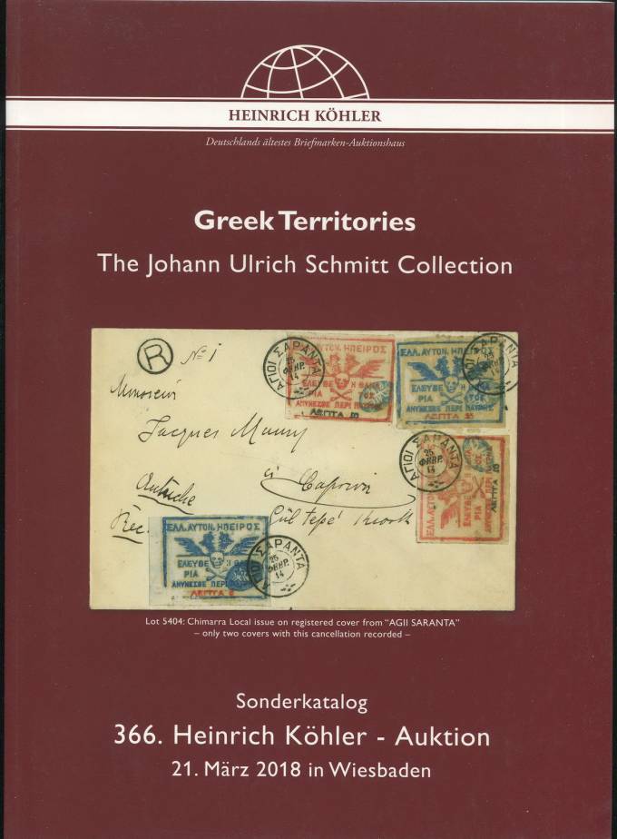 Heinrich Kohler - каталог аукциона - Греческие территории