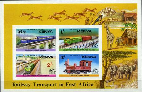 Кения(Kenya_train_Bl_3) Марки паровозы BL №3 ND