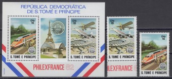 Сан-Томе и Принсипи - кат. №762A-763A,BL90A