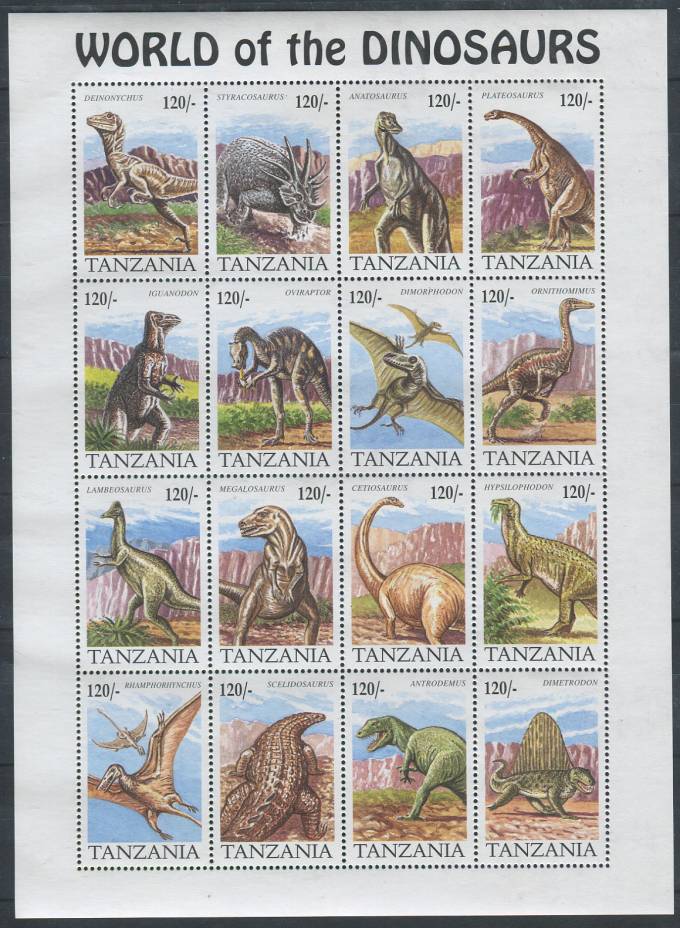 (Dinozavr_nabor_211(1) Набор марок Динозавры. Tanzania