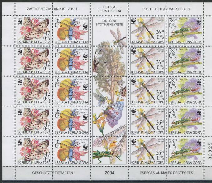 Сербия и Черногория - кат. Mich. №3173-3176KB