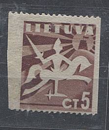 (StampLietuvos_437r(1) №437(*), пропуск перфорации
