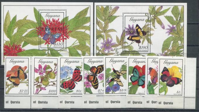 Гайана - кат. Mich. №3039-3046,BL53,BL54