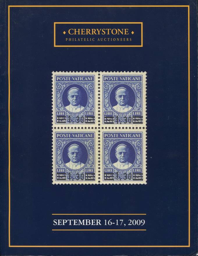 Cherrystone - каталог аукциона -16-17 сентября 2009 - Марки и ПО всего мира
