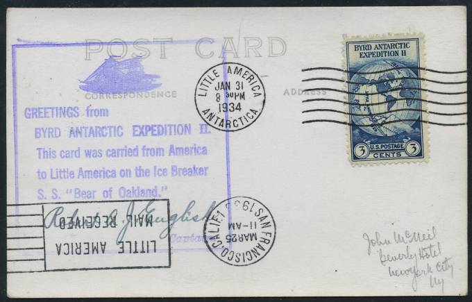 (PP_IS_010).Экспедиция Р.Бэрда в Антарктиду.1934г.Ст."Маленькая Америка"