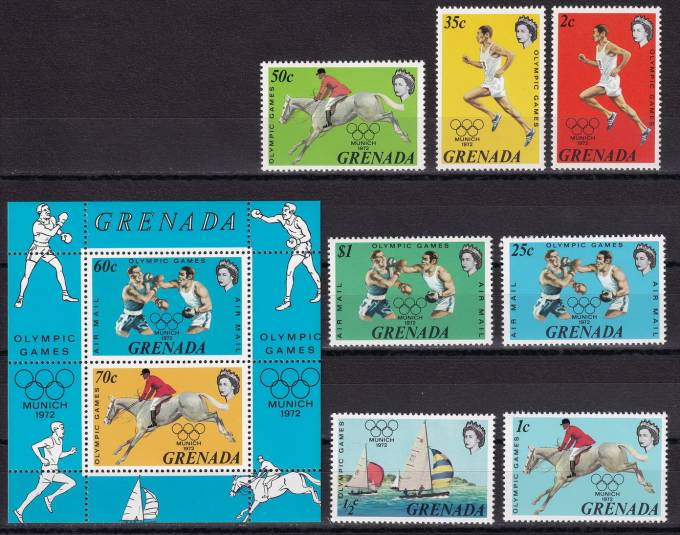 Гренада - кат. Mich. №471-477,BL25
