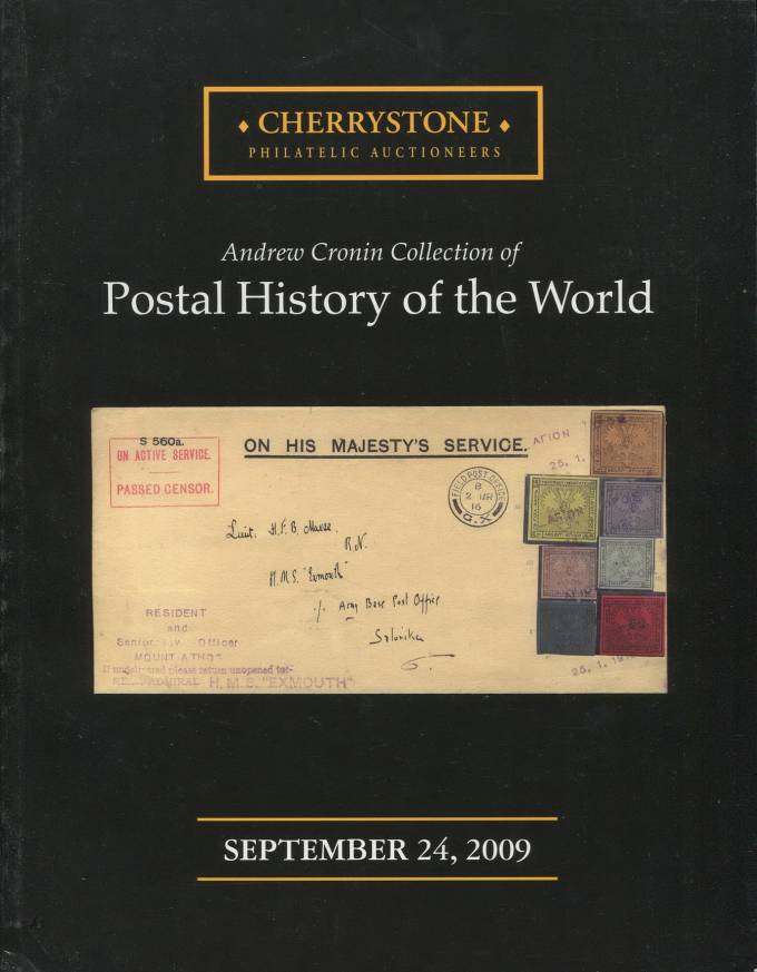 Cherrystone - каталог аукциона - 24 сентября 2009 - Почтовая история всего мира